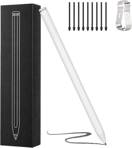 Stylus for Remarkable 2/1 Pen,EMR Pen with Flip Eraser,4096 Pressure Levels & Tilt Support,Palm Rejection,Magnetic Attraction, No Charging Needed, Includes 9 Extra Nibs (Black) in Saudi Arabia