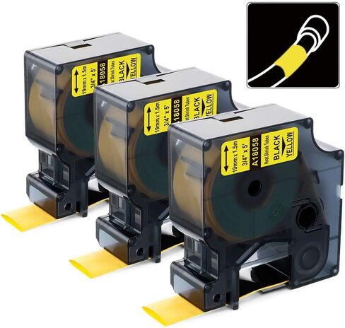 Rhino 4200 Heat Shrink Tube 1/4" Replace for DYMO 18052 Heat Shrink Labels in Kuwait