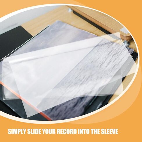 12pcs Vinyl Record Outer Sleeves Plastic Snug Fit Protection in Kuwait