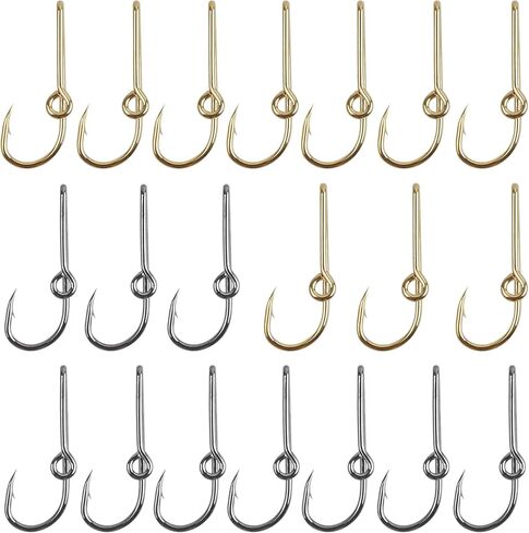 20PCS Fishing Hooks Hat Pins Gold Black Mix Fish Hook Tie Clips in Kuwait