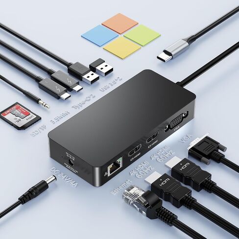2026 New Surface Thunderbolt 4 Dock Station Triple Displays 4K HDMI*2+VGA in Kuwait