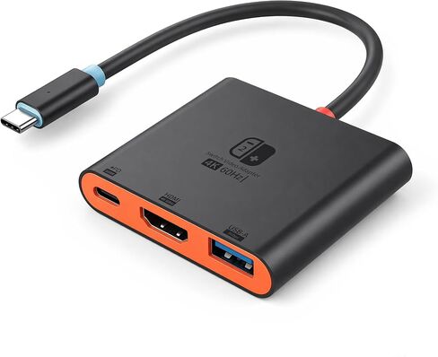 Switch 2 Dock for TV, Aluminum Alloy Shell HDMI 2.0 4K@60Hz HDR Docking Station for Nintendo Switch 2/OLED/Steam Deck/ROG Ally, USB C to HDMI Adapter with 100W PD 3.0 Fast Charging & USB3.0 in Kuwait
