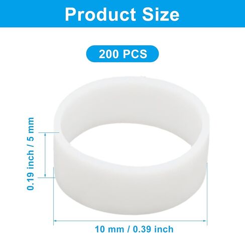 Silicone Cable Ties, 10mm White, 200-Pack in Kuwait