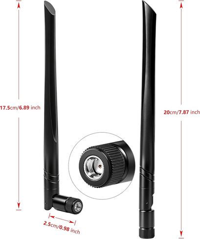 Tri-Band WiFi 6E 2.4GHz 5GHz 6GHz PC Desktop Computer Motherboard Antenna Booster Signal Range WiFi Bluetooth Card Wireless Network Router Antenna, Slinkdsco in Kuwait