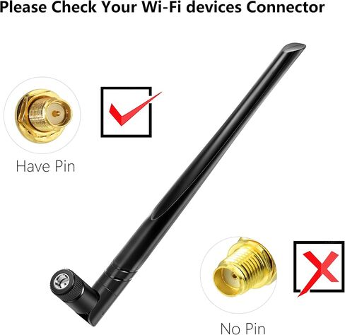 Tri-Band WiFi 6E 2.4GHz 5GHz 6GHz PC Desktop Computer Motherboard Antenna Booster Signal Range WiFi Bluetooth Card Wireless Network Router Antenna, Slinkdsco in Kuwait