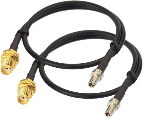 Eightwood TS9 Male to SMA Female Bulkhead Antenna Adapter Cable 12in 2-Pack in Kuwait