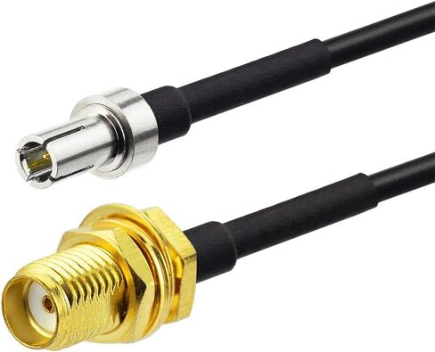 Eightwood TS9 Male to SMA Female Bulkhead Antenna Adapter Cable 12in 2-Pack in Kuwait