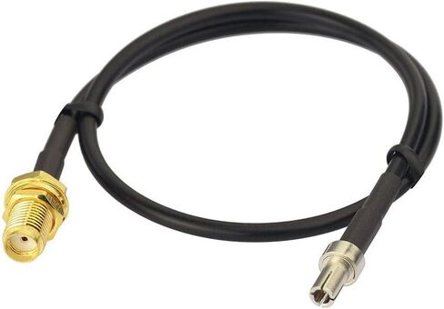 Eightwood TS9 Male to SMA Female Bulkhead Antenna Adapter Cable 12in 2-Pack in Kuwait