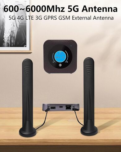 TS9 Antenna, 12dBi External 5G 4G LTE GSM Magnetic Base Antenna,Compatible with Netgear AT&T Nighthawk M6 MR6110 MR6500 M5 MR5100 MR5200 M1 MR1100 LB2120 Hotspots Router 2 Pack in Kuwait