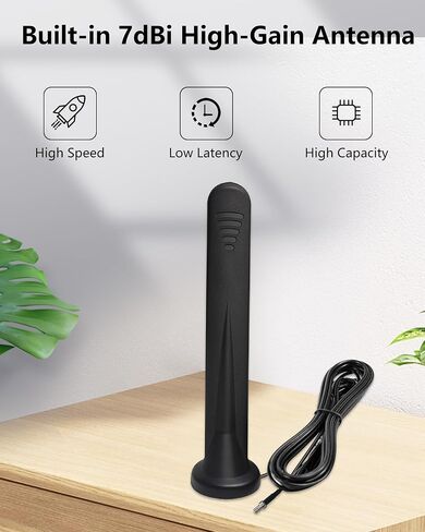 TS9 Antenna, 12dBi External 5G 4G LTE GSM Magnetic Base Antenna,Compatible with Netgear AT&T Nighthawk M6 MR6110 MR6500 M5 MR5100 MR5200 M1 MR1100 LB2120 Hotspots Router 2 Pack in Kuwait