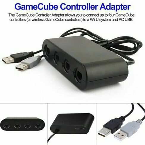 Gamecube Controller Adapter for Switch Gamecube Adapter Wii U and PC, Super Smash Bros Choice Support Four Gamecube Controller and 70IN Long Cable in Kuwait