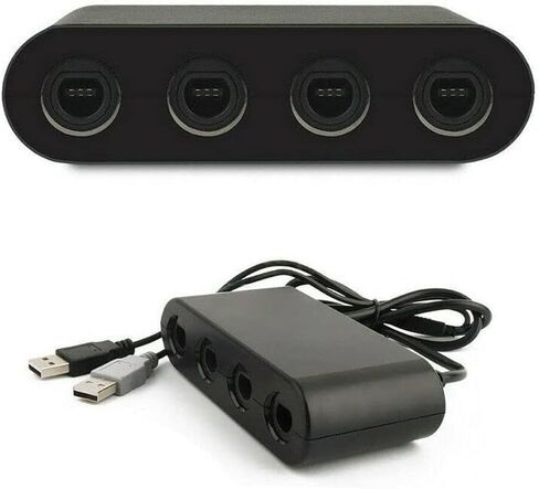 Gamecube Controller Adapter for Switch Gamecube Adapter Wii U and PC, Super Smash Bros Choice Support Four Gamecube Controller and 70IN Long Cable in Kuwait