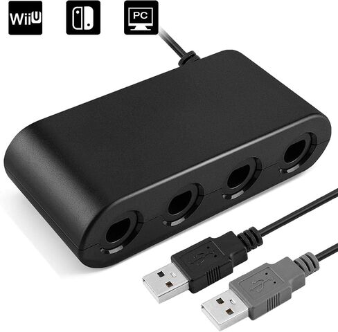 Gamecube Controller Adapter for Switch Gamecube Adapter Wii U and PC, Super Smash Bros Choice Support Four Gamecube Controller and 70IN Long Cable in Kuwait