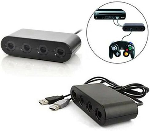 Gamecube Controller Adapter for Switch Gamecube Adapter Wii U and PC, Super Smash Bros Choice Support Four Gamecube Controller and 70IN Long Cable in Kuwait