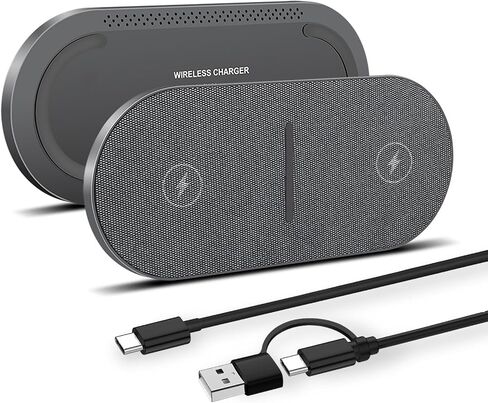 2 in 1 Wireless Charger,50W Double Wireless Charging Station for iPhone in Kuwait