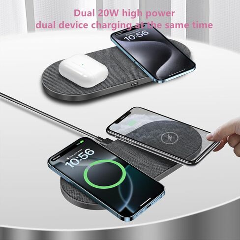 2 in 1 Wireless Charger,50W Double Wireless Charging Station for iPhone in Kuwait