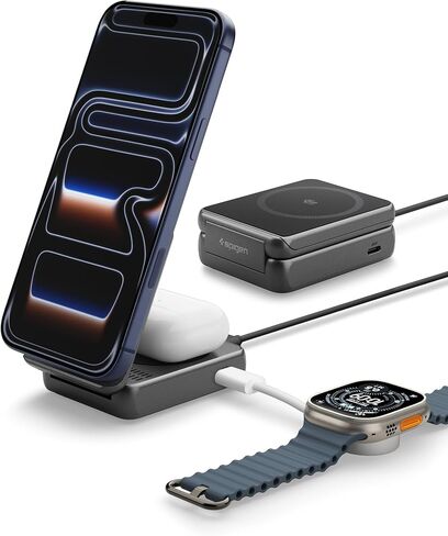 Spigen Foldable Wireless Charger, 25W Qi2.2 2-in-1 in Kuwait