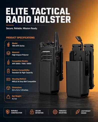 Hard-Shell Radio Holster Compatible with Motorola APX 6000/8000 in Kuwait