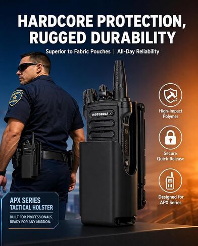 Hard-Shell Radio Holster Compatible with Motorola APX 6000/8000 in Kuwait