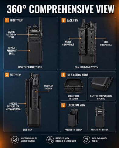Hard-Shell Radio Holster Compatible with Motorola APX 6000/8000 in Kuwait