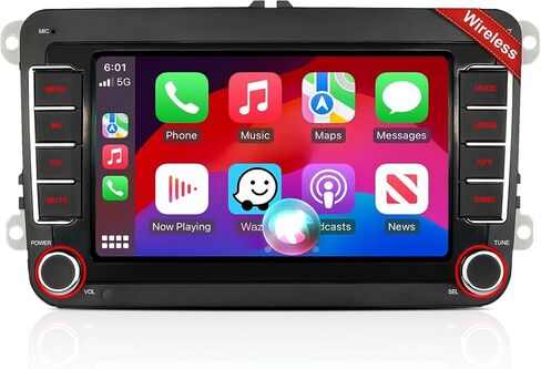 Car Radio for VW Passat Golf MK5 MK6 Jetta Beetle Passat Sharan Tiguan Touran Seat Polo with Wireless Carplay & Android Auto,7in Touchscreen Car Stereo with Bluetooth Mirror Link FM/SWC/USB in Kuwait