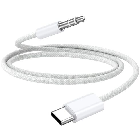 Aux Cord to USB C, USBC to 3.5mm Audio Headphone Jack, 3ft Braided Cable in Saudi Arabia