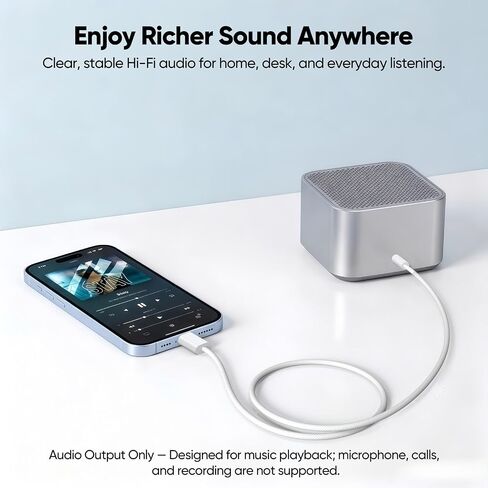 Aux Cord to USB C, USBC to 3.5mm Audio Headphone Jack, 3ft Braided Cable in Saudi Arabia