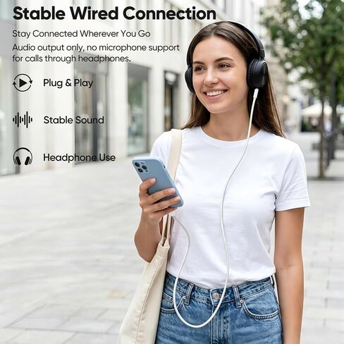 Aux Cord to USB C, USBC to 3.5mm Audio Headphone Jack, 3ft Braided Cable in Saudi Arabia