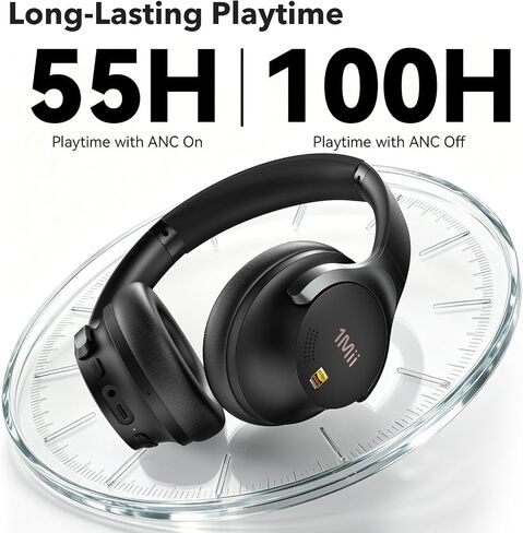 1Mii Hybrid Active Noise Cancelling Headphones for Gaming & Airplane Travel in Kuwait