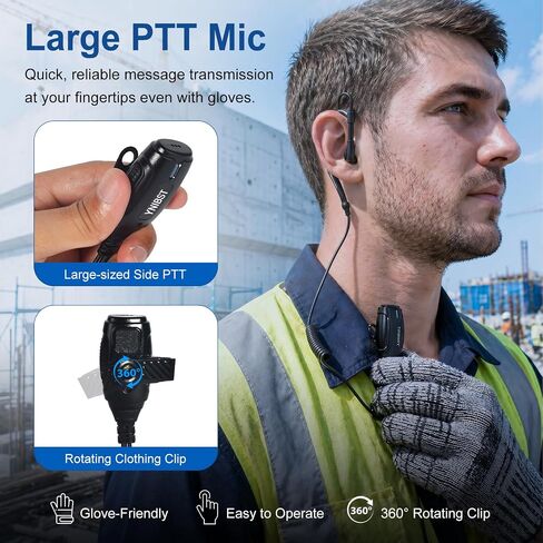 Walkie Talkie Earpiece with PTT Mic 2-Pin G-Shape Security Headset in Kuwait