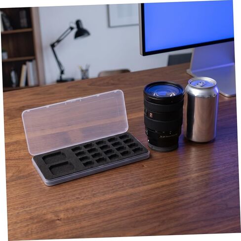 Portable Memory Card Storage Case for 20 Cards, Organizer with Ultrathin Design and Protective Plastic + Sponge Material, for Everyday Use and Travel in Kuwait