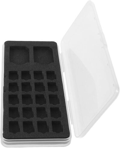 Memory Card Case with Visibility and Large Capacity Storage Portable Plastic Card Box Holder for Sim Ultraslim Design for Travel and Professional Use in Kuwait