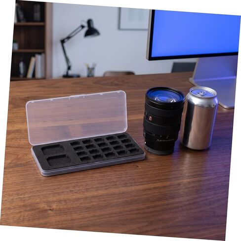 Memory Card Case with Visibility and Large Capacity Storage Portable Plastic Card Box Holder for Sim Ultraslim Design for Travel and Professional Use in Kuwait