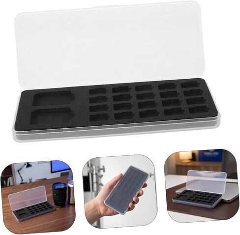 Memory Card Case with Visibility and Large Capacity Storage Portable Plastic Card Box Holder for Sim Ultraslim Design for Travel and Professional Use in Kuwait