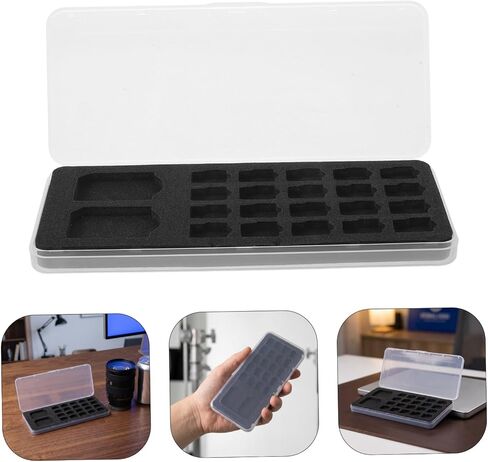 Didiseaon Portable Memory Card Storage Case with Hard Plastic and Sponge Interior, Ultraslim Design for Travel and Professional Use, Large Capacity Organizer for Sim and Secure Digital Cards in Kuwait