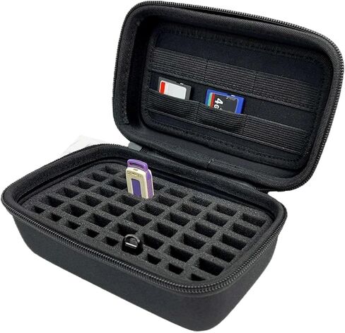 USB Flash Drive Case SD Card Organizer Shockproof Portable Storage Bag for 44 Drives in Kuwait