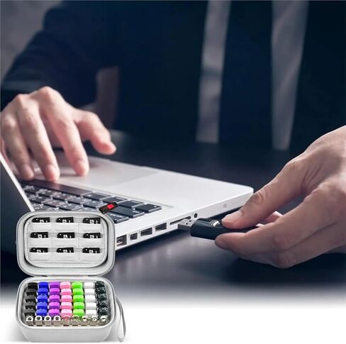 44 Slots USB Flash Drive Case, EVA Shockproof Memory Card SD SDHC SDXC Holder in Kuwait