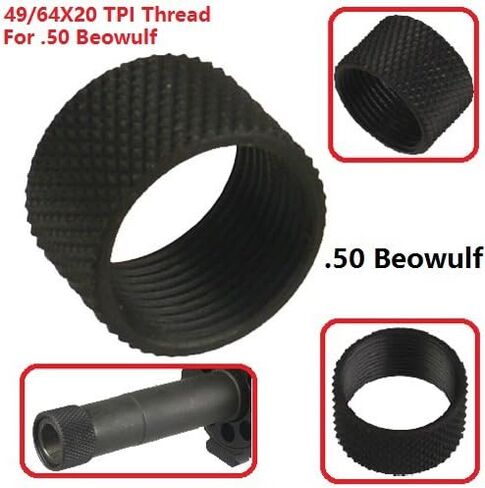 Feld Sport 49/64x20 TPI Thread Protector For .50 Beowulf Muzzle Thread Knurlled Surface in Kuwait