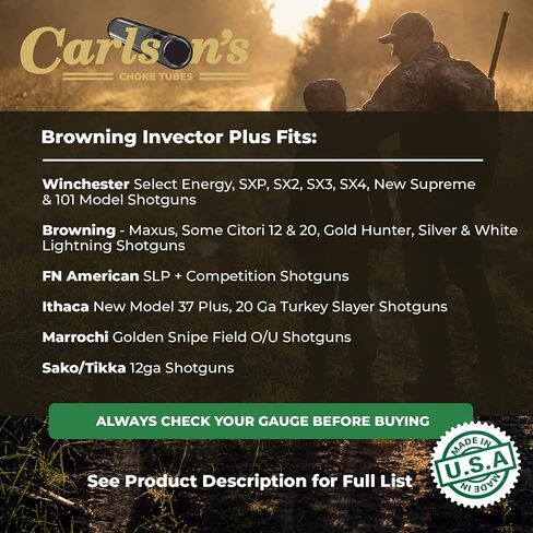 CARLSON'S Choke Tubes 12 Gauge for Browning Invector Plus [ Long Range | 0.710 Diameter ] Blued Steel | Delta Waterfowl Extended Choke Tube | Made in USA in Kuwait