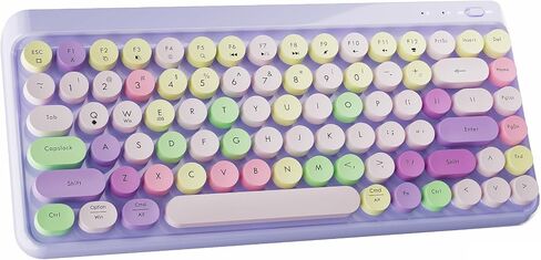 Wireless Bluetooth TKL Keyboard Pink Colorful in Kuwait