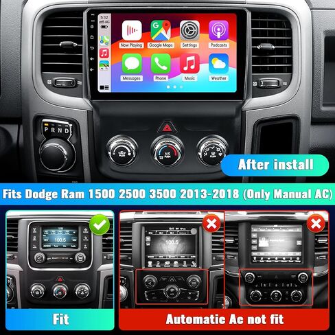 Car Radio Upgrade for Dodge RAM 1500 2013-2018 with CarPlay Android Auto in Kuwait