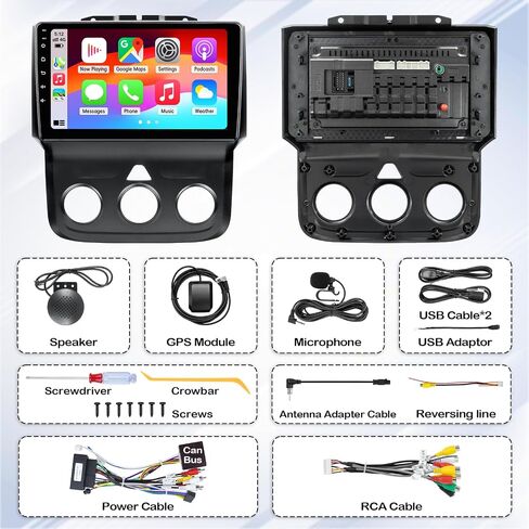 Car Radio Upgrade for Dodge RAM 1500 2013-2018 with CarPlay Android Auto in Kuwait