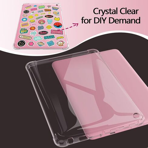 Clear Case for Amazon Fire HD 8/8 Plus 12th Gen 2024/2022 Tablet (NOT for 10th Gen 2020), Flexible TPU Bumper Shockproof Back Cover, Ultra-Slim Transparent Protective Case in Kuwait