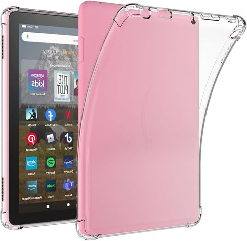 Clear Case for Amazon Fire HD 8/8 Plus 12th Gen 2024/2022 Tablet (NOT for 10th Gen 2020), Flexible TPU Bumper Shockproof Back Cover, Ultra-Slim Transparent Protective Case in Kuwait