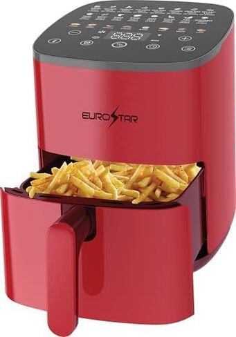 EUROSTAR EAF481R 5 Quart Digital Air Fryer, Red in Kuwait