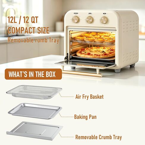 PHS 13 QT Toaster Oven Air Fryer Combo with Mechanical Knobs in Kuwait
