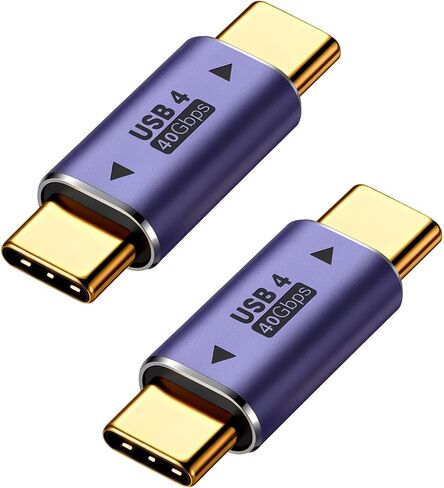 2 Pack USB C Male to Male Adapter Type C Coupler Extender Support 40Gbps Data 100W Fast Charging Video for Laptop Phone and TypeC Devices in Kuwait