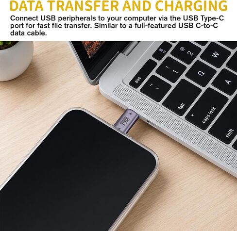 2 Pack USB C Male to Male Adapter Type C Coupler Extender Support 40Gbps Data 100W Fast Charging Video for Laptop Phone and TypeC Devices in Kuwait