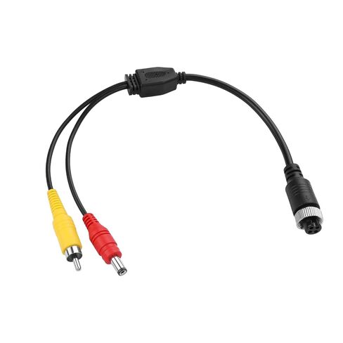 M12 4-Pin Aviation Male to RCA+ DC Female Connector Adapter, CCTV Surveillance System,Camera Adapter Video Cable for Car Backup Camera 11.8 Inch (4-Pin Aviation Male to RCA+DC Female) in Saudi Arabia