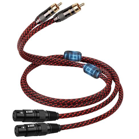 TODN HiFi RCA to XLR Audio Cable with 4-Core OFC for Audiophile,4.9ft/1.5m in Kuwait
